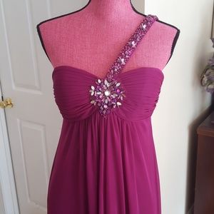 Deep purple prom dress